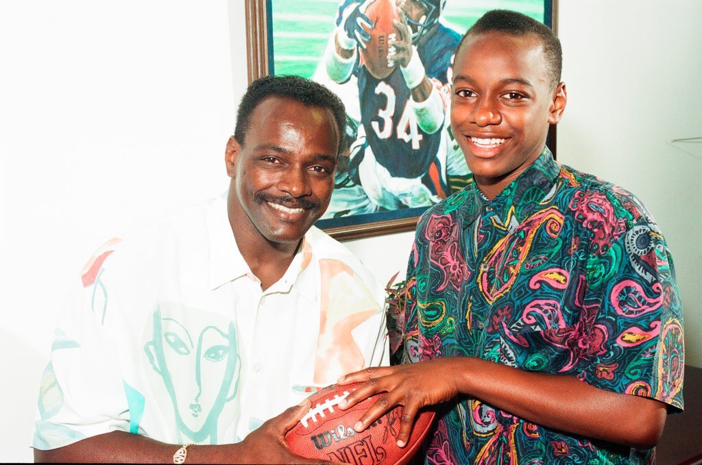 Walter Payton and son - Chicago Sun-Times