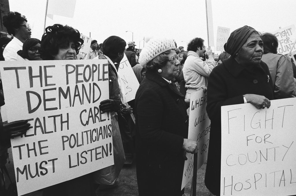 Cook County Hospital protest - Chicago Sun-Times