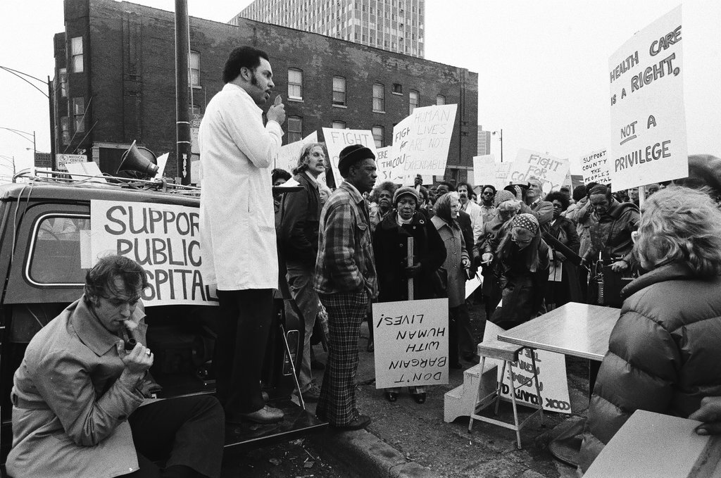 Cook County Hospital protest - Chicago Sun-Times