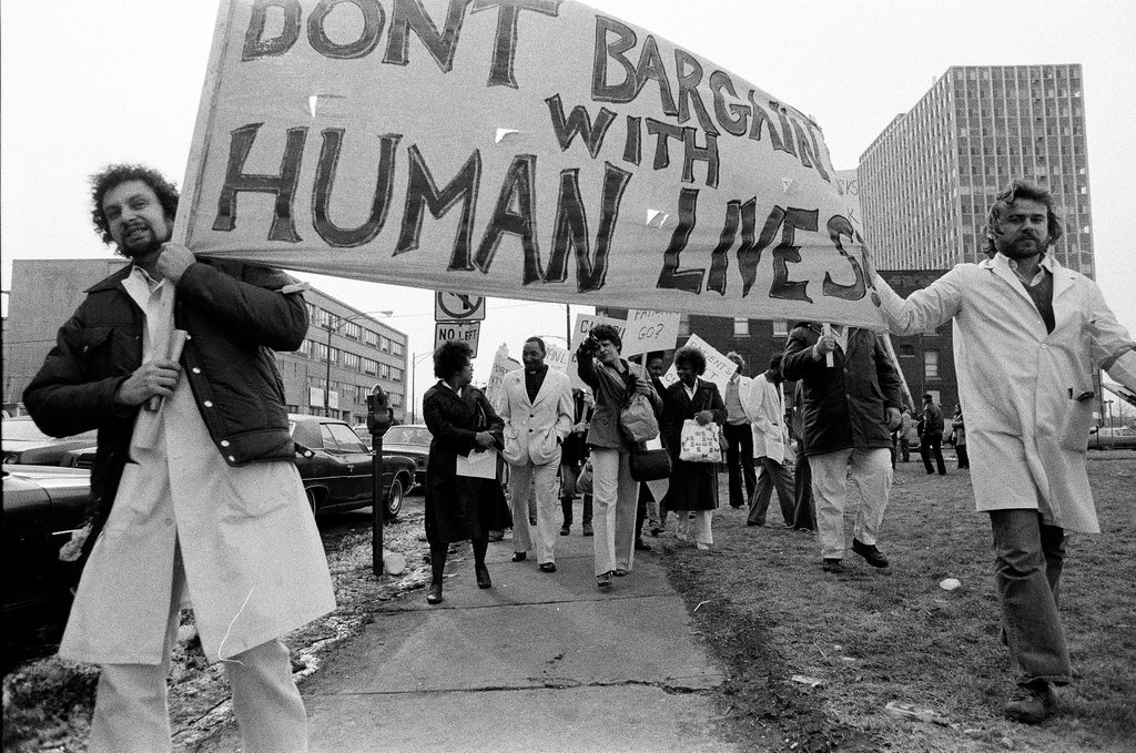 Cook County Hospital protest - Chicago Sun-Times