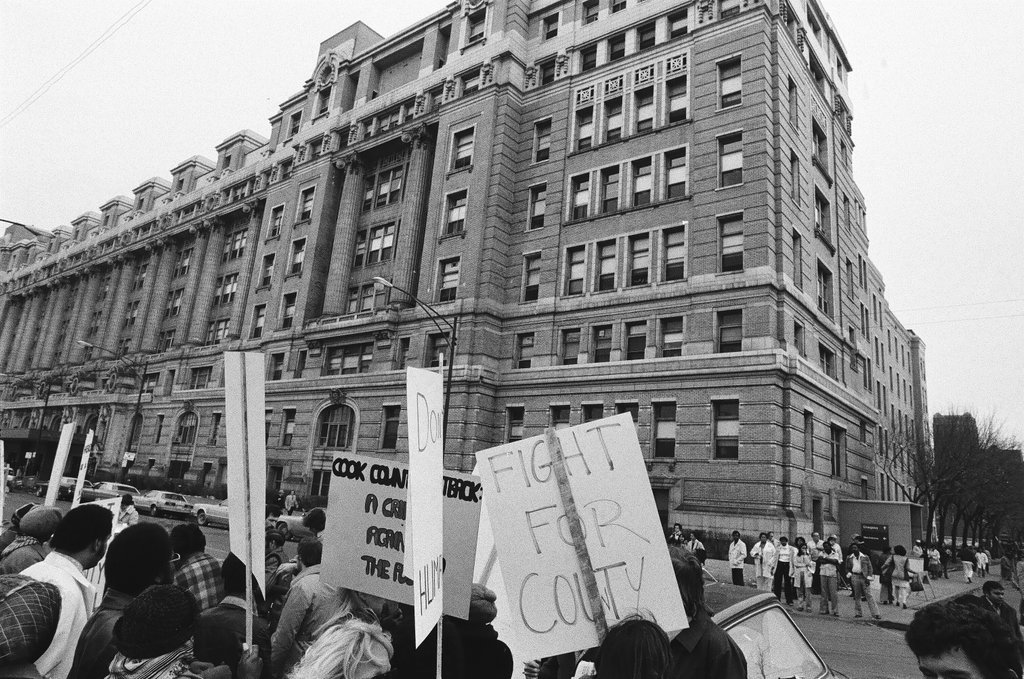 Cook County Hospital protest - Chicago Sun-Times