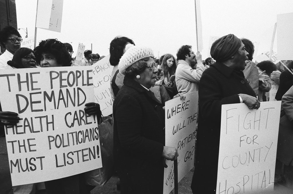 Cook County Hospital protest - Chicago Sun-Times