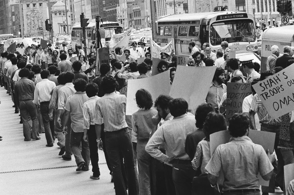 Iranian Student Association protest march - Chicago Sun-Times