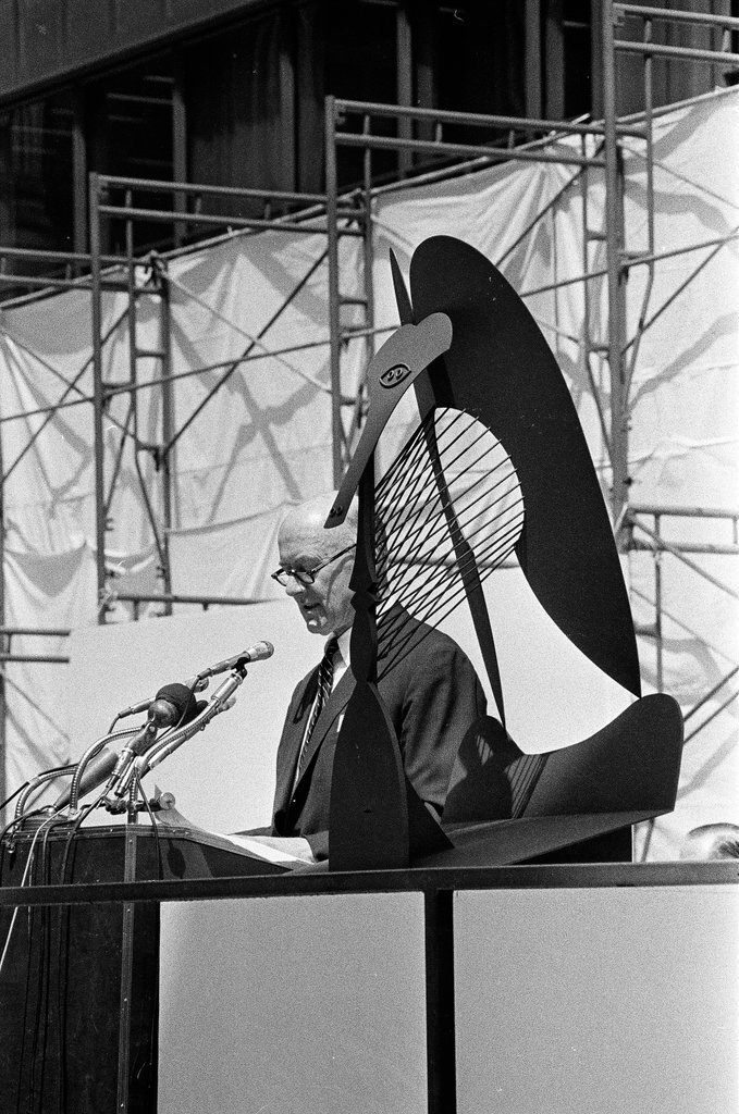 Groundbreaking ceremony for the Picasso sculpture at the Civic Center - Chicago Sun-Times
