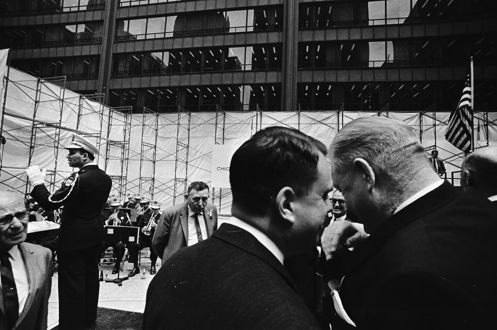 Groundbreaking ceremony for the Picasso sculpture at the Civic Center - Chicago Sun-Times