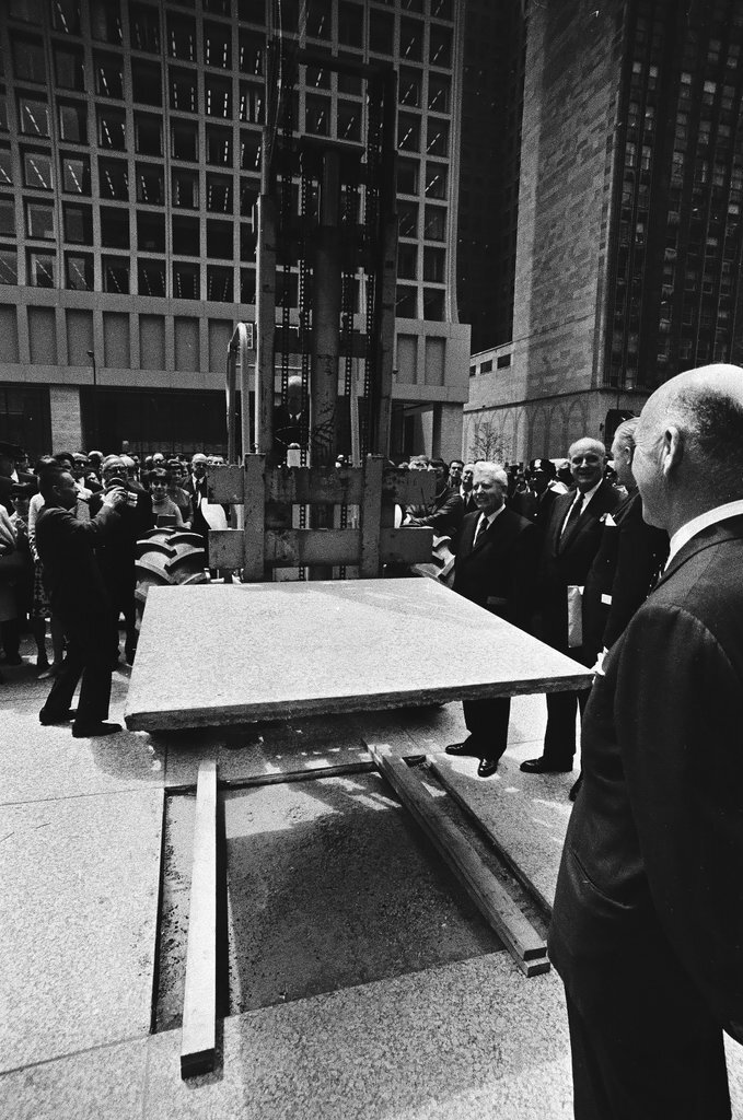 Groundbreaking ceremony for the Picasso sculpture at the Civic Center - Chicago Sun-Times