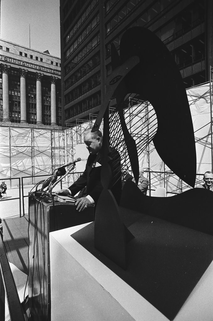 Groundbreaking ceremony for the Picasso sculpture at the Civic Center - Chicago Sun-Times
