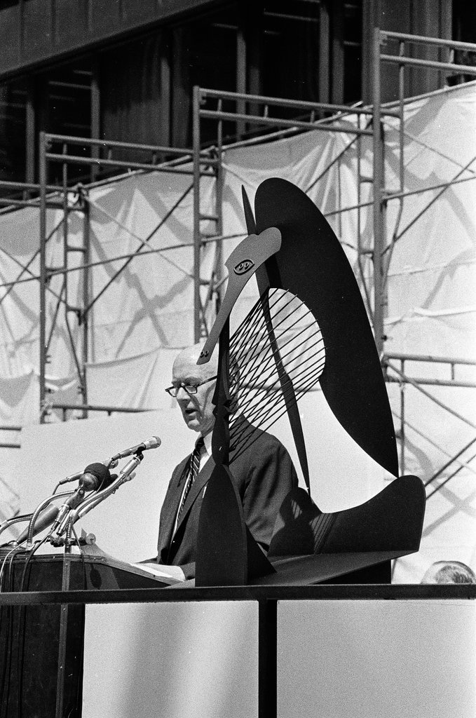 Groundbreaking ceremony for the Picasso sculpture at the Civic Center - Chicago Sun-Times
