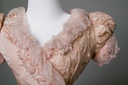 Trousseau dress (detail view of neckline)
