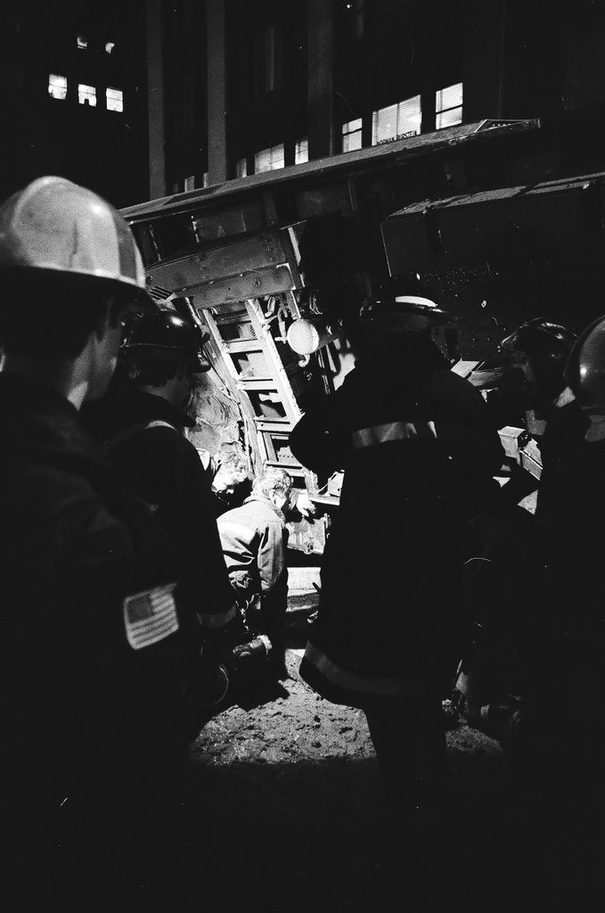 Aftermath of elevated train crash at Wabash Avenue and Lake Street - Chicago Sun-Times