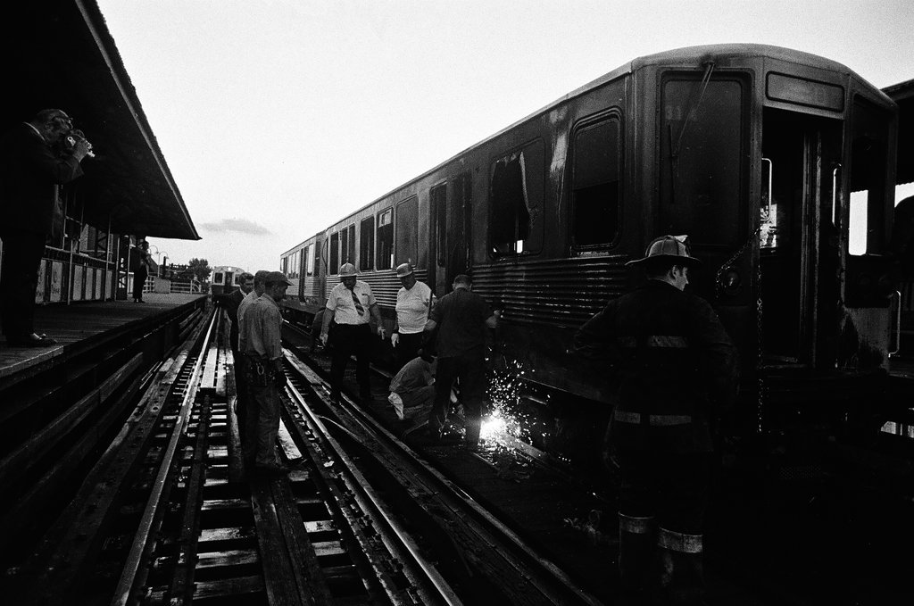 Elevated train accident at 21st Street and Hoyne Avenue - Chicago Sun-Times