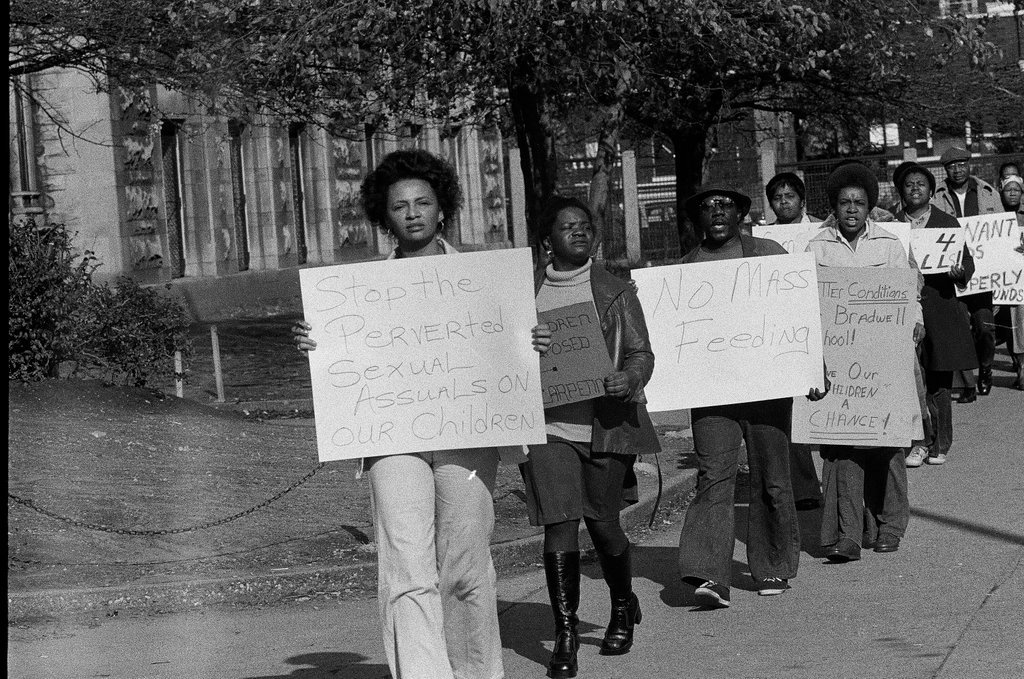 Myra Bradwell School protest - Chicago Sun-Times