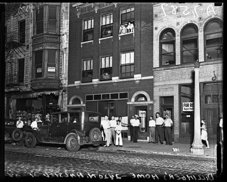 Home of John Dillinger at 2420 North Halsted Street - Chicago Daily News, Inc.