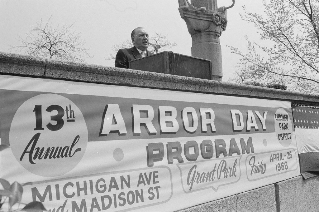 Arbor Day festivities in Grant Park - Bob (Robert) Black for Chicago Sun-Times