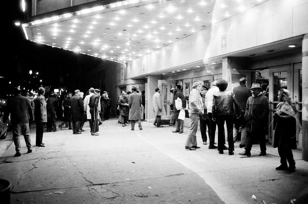 The Muhammad Ali and Joe Frazier heavyweight championship fight airs on closed-circuit TV - Bob (Robert) Black for Chicago Sun-Times