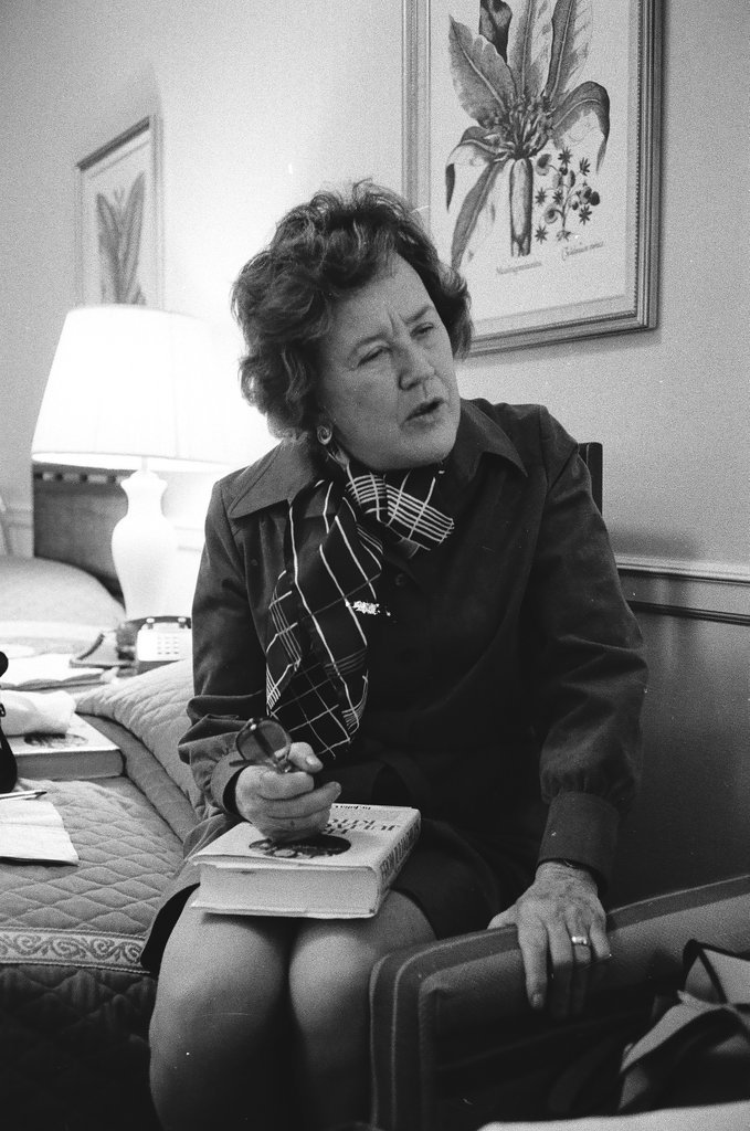 Julia Child visits the Chicago Tribune test kitchen - Bob (Robert) Black for Chicago Sun-Times