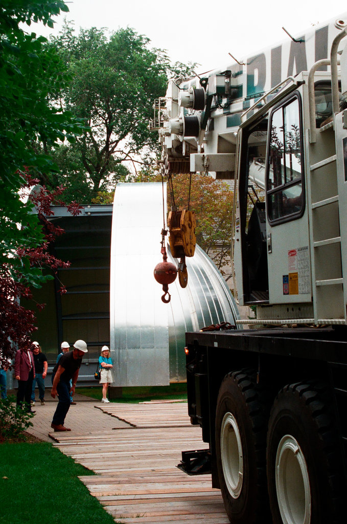 Crews install a new dome to the Dearborn Observatory - Chicago Sun-Times