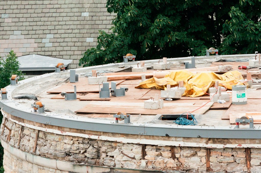 Crews install a new dome to the Dearborn Observatory - Chicago Sun-Times