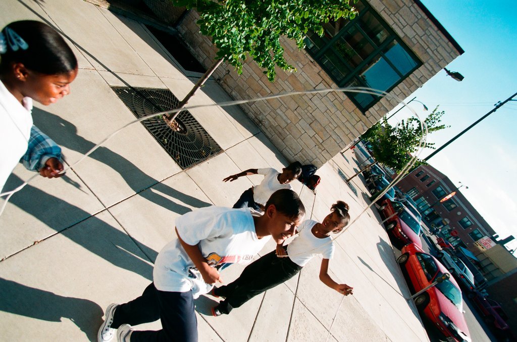 Young women play double dutch during an after school program - Chicago Sun-Times