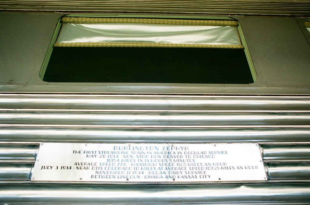 The Pioneer Zephyr Train is on display at the W.W. Grainger headquarters - Chicago Sun-Times