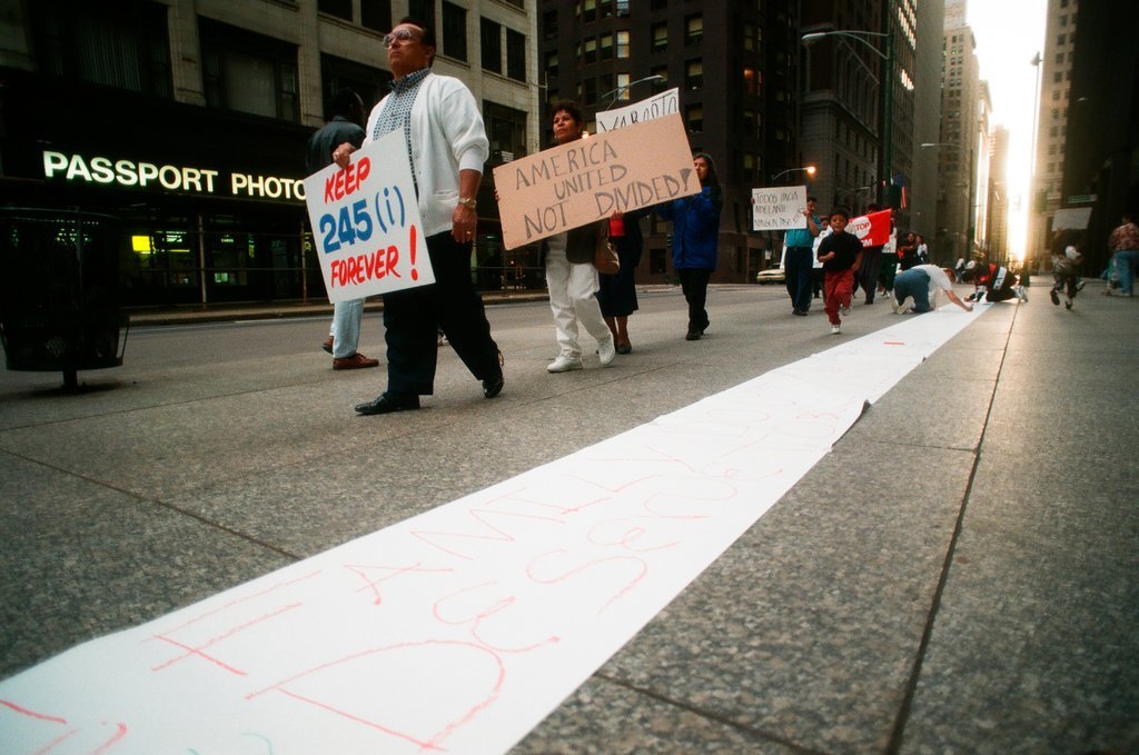 People protest outside Federal Building - Chicago Sun-Times