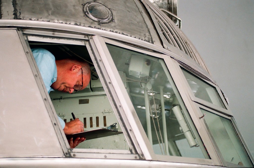 The Pioneer Zephyr Train is on display at the W.W. Grainger headquarters - Chicago Sun-Times