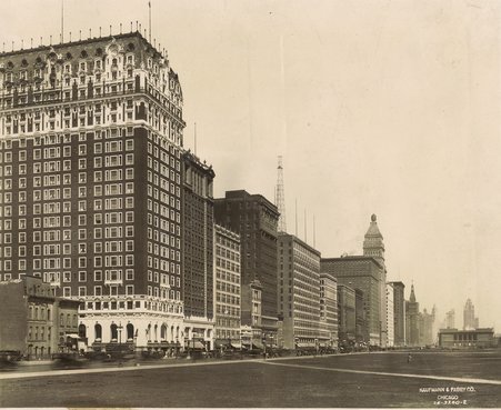 Michigan Ave. north from 7th st. - Showing Blackstone Hotel in the left foreground - Kaufmann & Fabry Co.