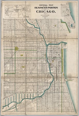 Critical Map of the Business Portion of Chicago, 1900 - Blanchard, Rufus