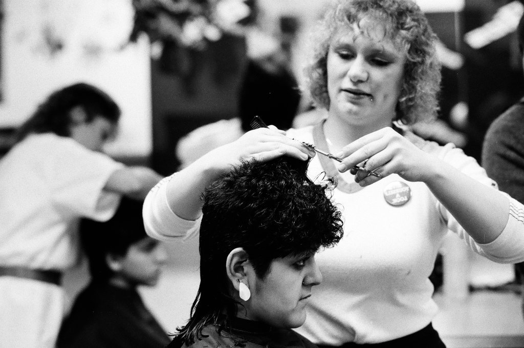 Adults and children get their hair cut at Borics Hair Care - Chicago Sun-Times