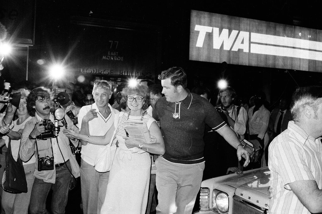 After being held hostage for ten hours, six individuals exit the West German Consulate offices - Chicago Sun-Times