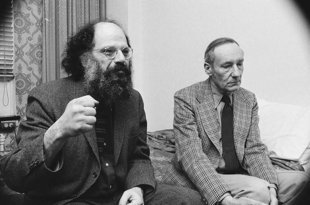 Poet Allen Ginsberg and author William Burroughs meet in Chicago for the first time in years - Chuck (Charles) Kirman for Chicago Sun-Times