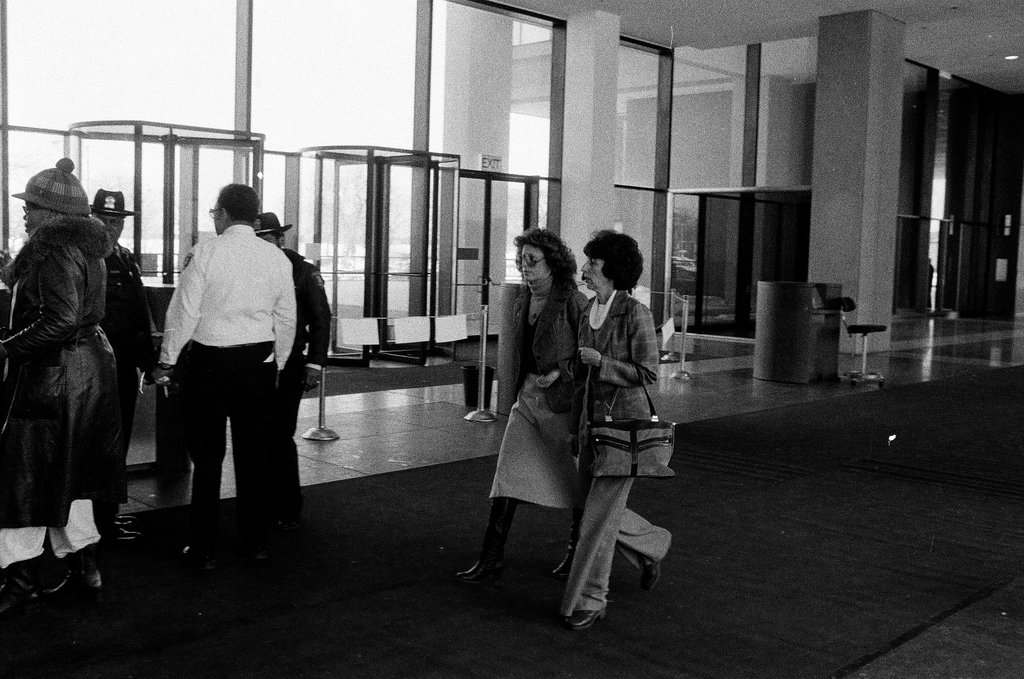 Legal teams and observers arrive for John Wayne Gacy's court hearing - Carmen Reporto for Chicago Sun-Times