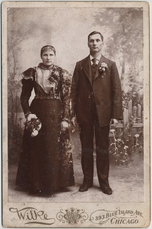 Wedding portrait of a Lithuanian man and woman - Wilke