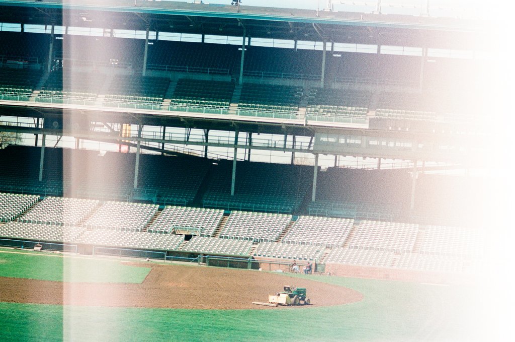 Installing lights at Wrigley Field - Chicago Sun-Times