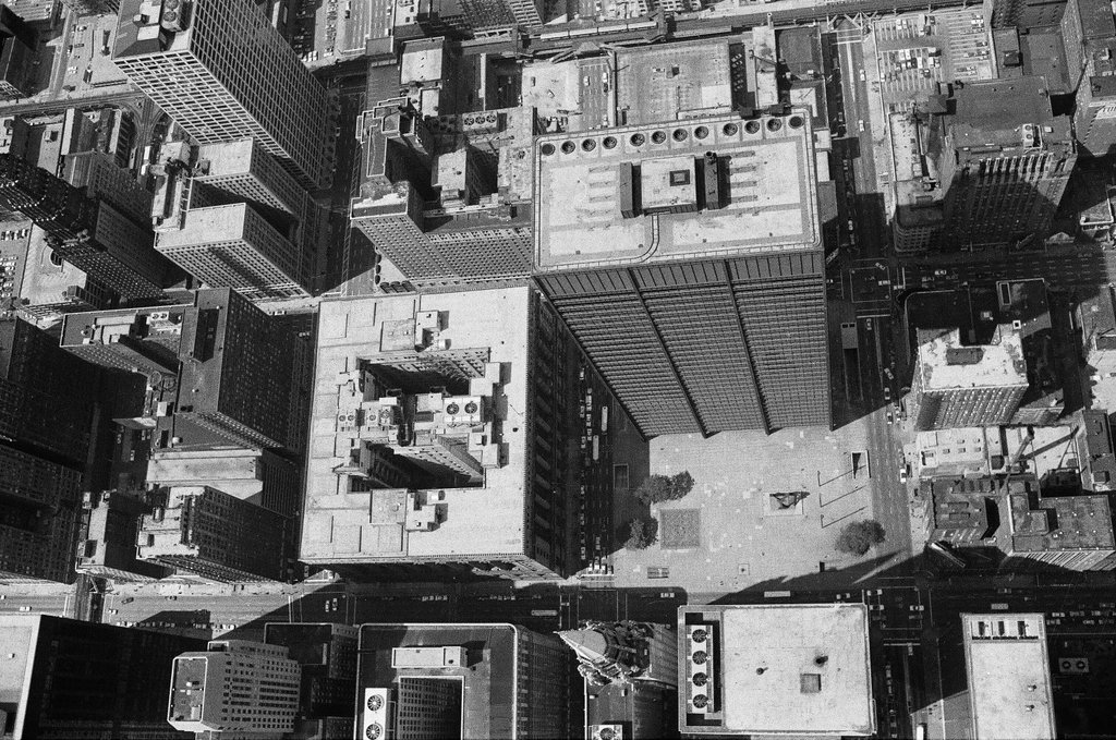 Aerial view of crowds at Soldier Field during 