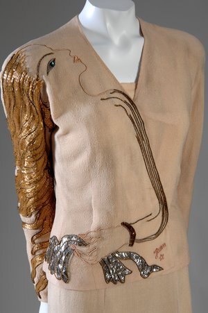 Evening ensemble: dress and jacket - Schiaparelli, Elsa, 1890-1973
