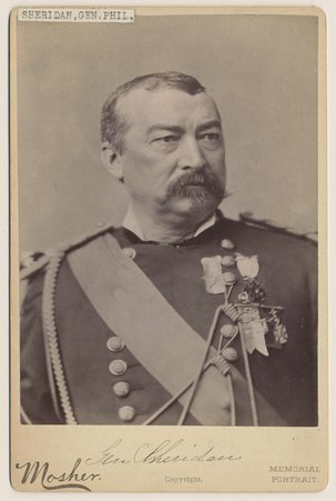 Memorial portrait of Genenral Phil Sheridan - Mosher, C. D. (Charles Delevan), 1829-1897