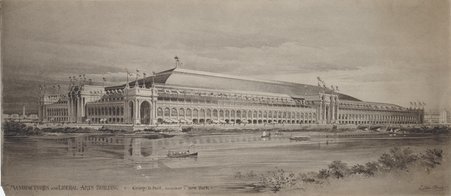 Drawing of Manufactures and Liberal Arts Building, World's Columbian Exposition - Unknown