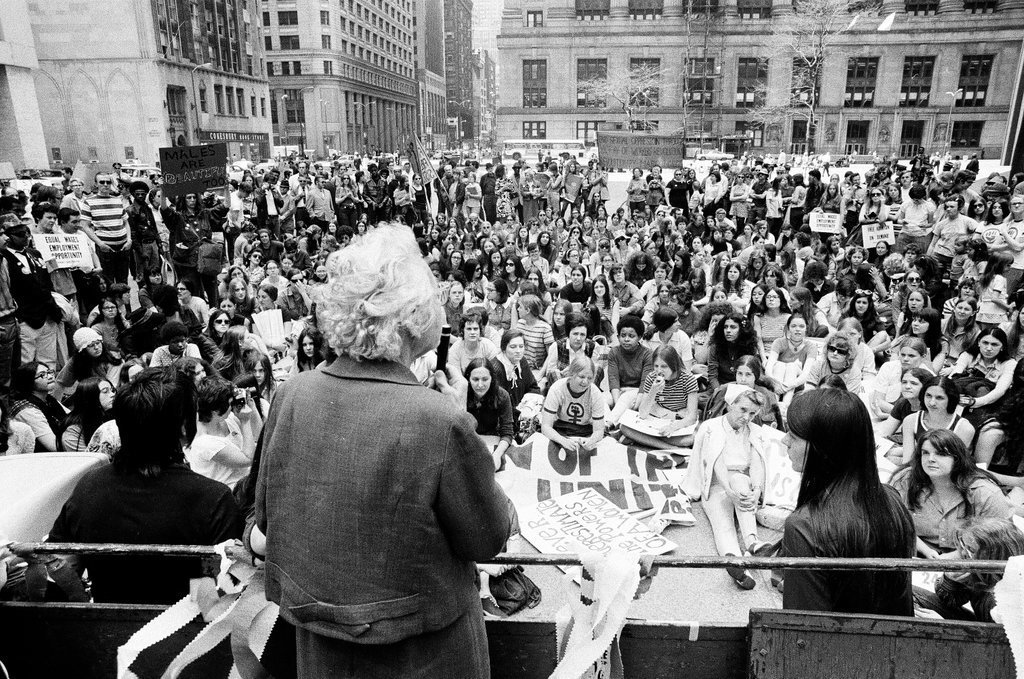 Women participate in a liberation march and rally at the Civic Center - Chicago Sun-Times