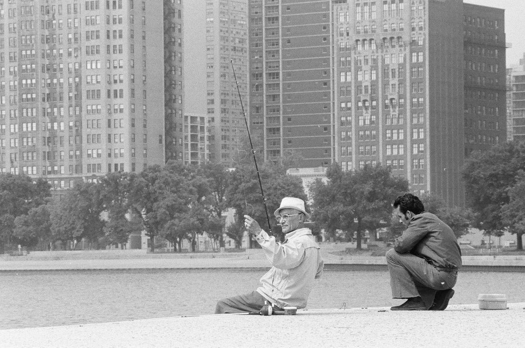 People fish for perch near North Avenue Beach - Chicago Sun-Times
