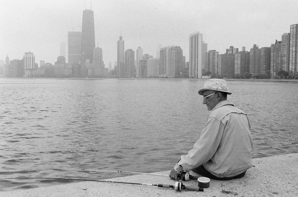 People fish for perch near North Avenue Beach - Chicago Sun-Times