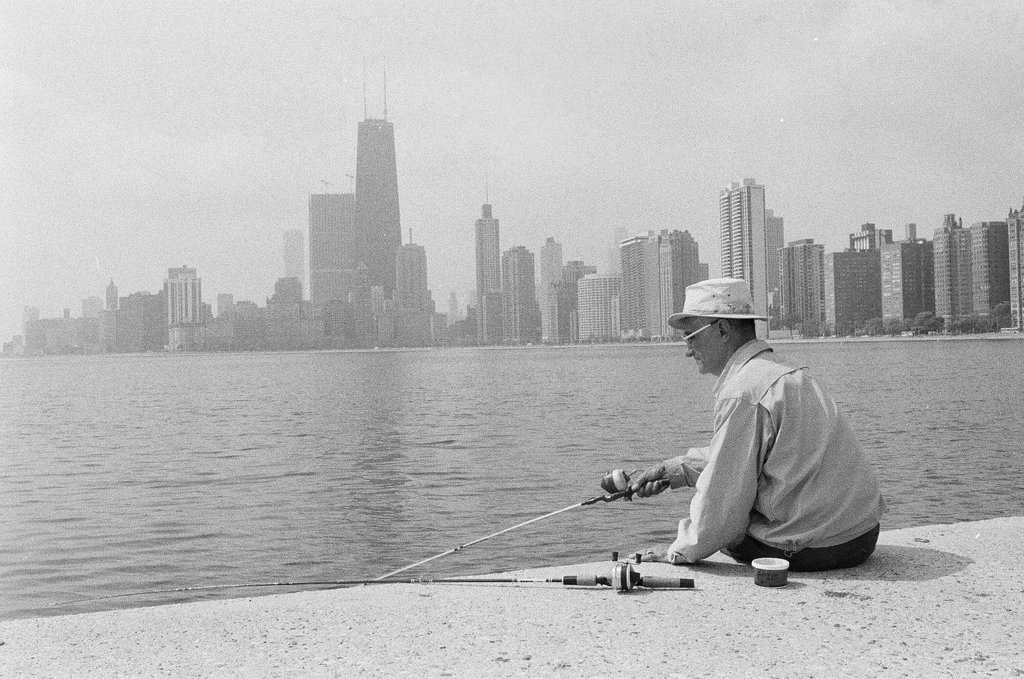 People fish for perch near North Avenue Beach - Chicago Sun-Times
