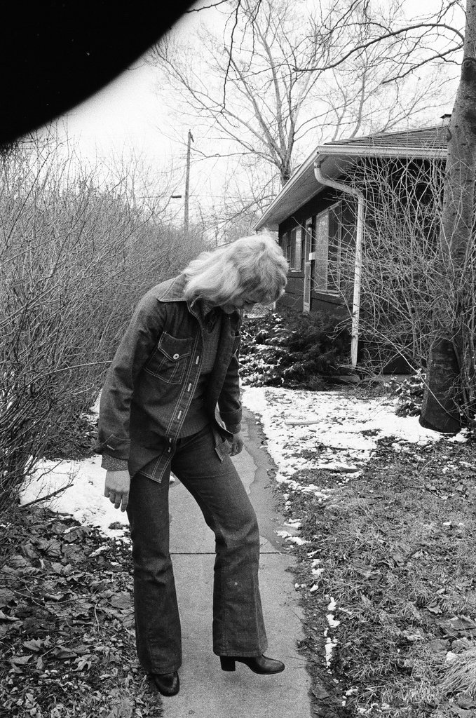 Portraits of steelworker Linda White on her motorcycle and in her neighborhood - Chicago Sun-Times