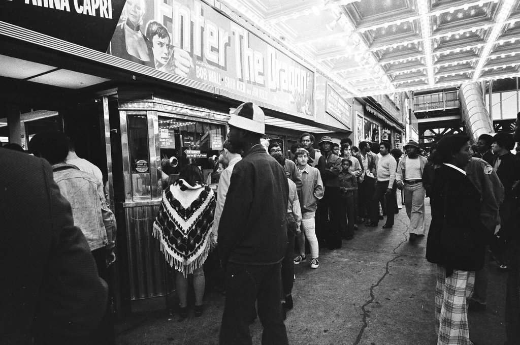 A large crowd waits to buy tickets at the State Lake Theatre - Chicago Sun-Times