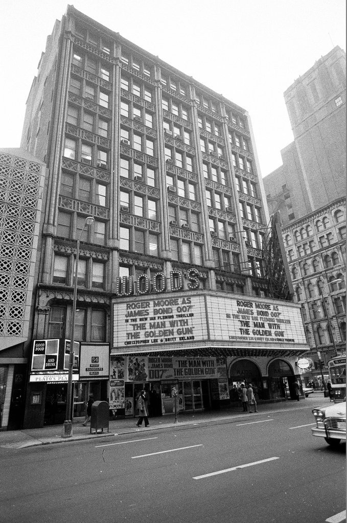 Exterior views of the Woods Theatre - Chicago Sun-Times
