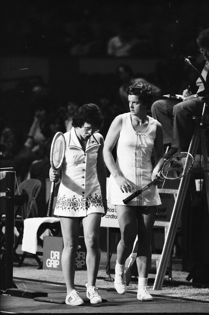 Billie Jean King and Olga Morozova compete in tennis matches - Chicago Sun-Times