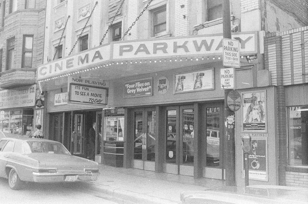 A view of the exterior of the Parkway Theatre - Chicago Sun-Times