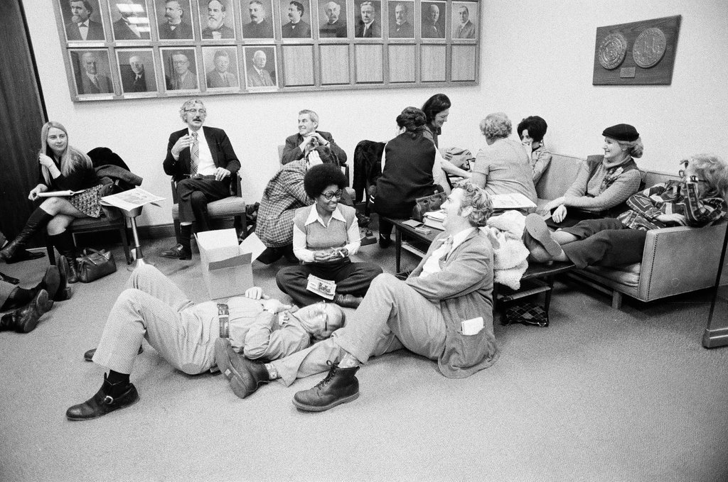 A group of Northwestern University students watch Richard Nixon's inauguration - Chicago Sun-Times