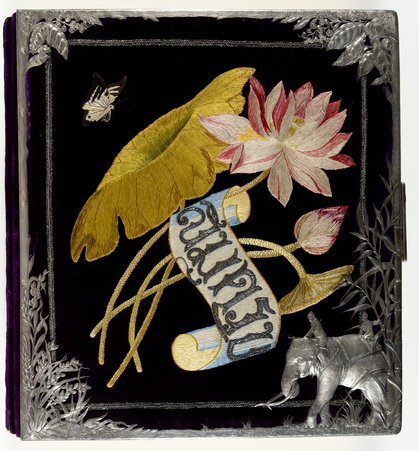 Souvenir photograph album of the Siamese Exhibit at the Woman's Building, World's Columbian Exposition - Savang Vadhana, Queen of Siam, 1862-1955