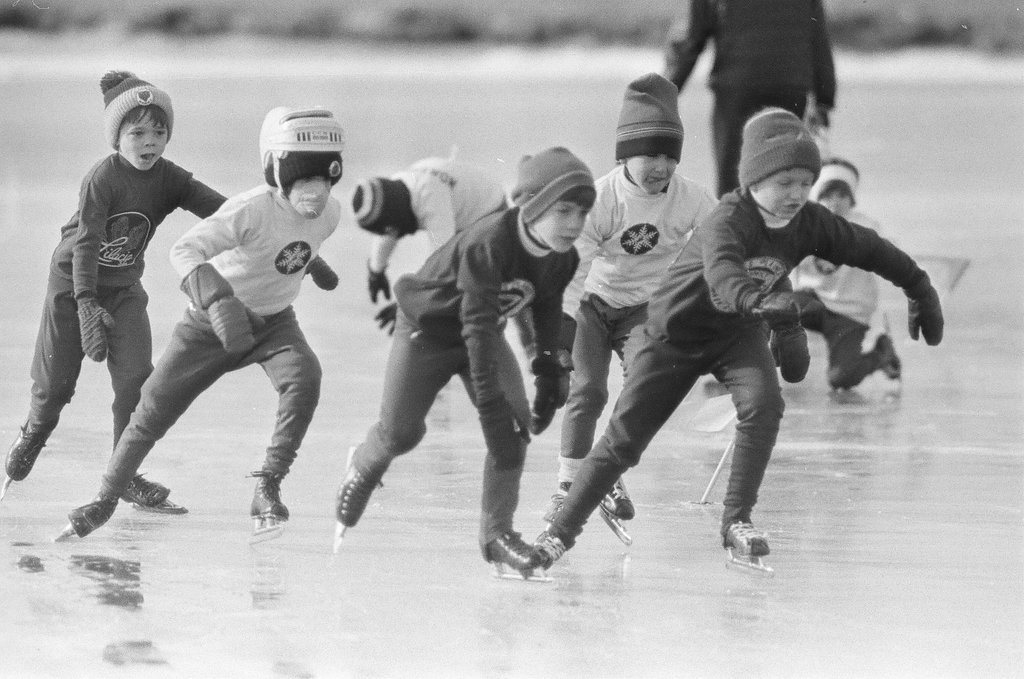 Children compete in a speed skating meet - Chicago Sun-Times